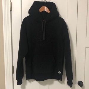 Roots Cozy Black Sherpa Hoodie